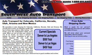 Colorado Auto Transport Shipping