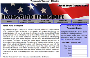 Texas Auto Transport and Shipping 
